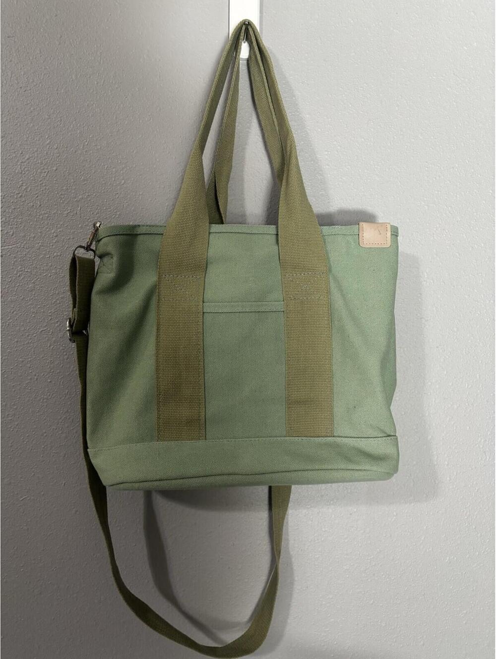 Green Canvas Crossbody Bag Shoulder Purse